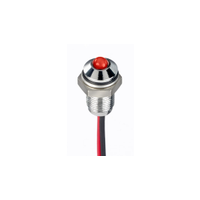 Rs Pro 1713755 Red Panel Mount Indicator, 10.8 ? 13.2V Dc, 6mm Mounting Hole Size, Lead Wires Termination, IP67