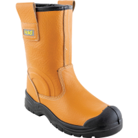 Halo HAL9637512K Rigger Boots, Size, 12, Tan, Leather Upper, Steel Toe Cap