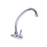 Showy Qtr-turn Wall Pillar Tap-2565MWQC (chrome)
