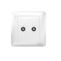 Schneider Electric A3G32TVFMM_WE 2 Gang Tv 75 Ohm Master / Fm Socket, White