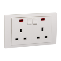Schneider Electric KB25N_WE_G2 Vivace 13A 250V Twin Gang Switched Socket With Neon White