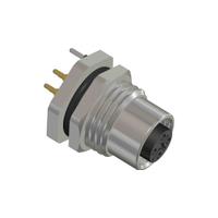 Rs Pro 2017191 Circular Connector, 4 Contacts, Rear Mount, M12 Connector, Socket