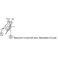 Nilfisk Bracket F/CASTOR Whl 700520504 F/C110E