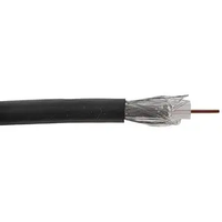 Pro Power RG6UALBLKFF100M Cable, Coax, RG6U, Black, 100M