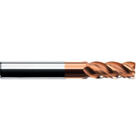 Swisstech SWT1641025C 3.0MM 4 Flt 0.20 Rad Vari Helix Tialn Gold Coated Hp Carb End Mill