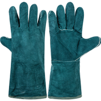 Sitesafe SSF9611610K General Handling Gauntlet, Green, Uncoated Coating, Cotton Fleece Liner, Size 11