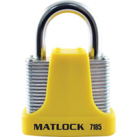 Matlock MTL9507185K Keyed Alike Strong Steel Padlock 40MM Yellow