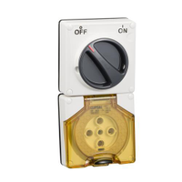 Schneider Electric S56C550GY S56 Switched Socket Outlet 500V 50A 5R IP66 Grey (multiply by 12 Pcs)
