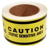 Duratool MC23785. Static Warning Tape, Vinyl, 108FT