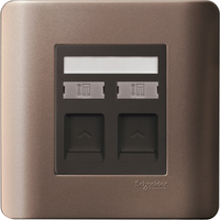 Schneider Electric E8432RJS4_SZ 2G Tel Socket on Shuttered Wallplate