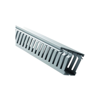 Rs Pro 1369159 Open Slot, W100 Mm X D100mm, L2m, Pvc - Rs Pro Grey Slotted Panel Trunking