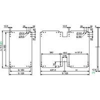 Schneider Electric NSYPMM125 Nsyp Series Mounting Plate, 1140mm H, 375mm W for Use With Thalassa Pla