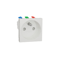 Schneider Electric NU305918 White 1 Gang Power Socket, 2 Poles, 16A, French 2P, Indoor Use