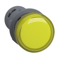 Schneider Electric XA2EVB8LC Monolithic Pilot Light, Easy Harmony XA2, Plastic, Yellow, 22mm, Integral Led, Screw Clamp Terminals, 24V Ac Dc