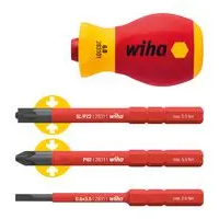 Wiha 41230 Screwdriver With Bit Holder, 4PC