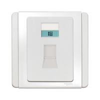 Schneider Electric E3031RJ_WW 1 Gang RJ11 4 Pin Telephone Outlet, White