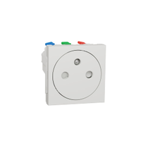 Schneider Electric NU305218 White 1 Gang Power Socket, 2 Poles, 16A, French 2P, Indoor Use
