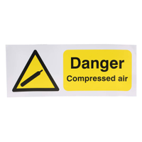 Rs Pro 7631579 Self-Adhesive General Hazard Hazard Warning Sign (english)