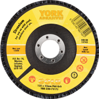 York YRK2207317J Flap Disc, 125 X 22.23mm, Conical (type 29), P60, Zirconia