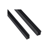 Misumi LMUSB8 U Shape Groove for Aluminum Frames, U-Shaped Groove, Pvc, Black