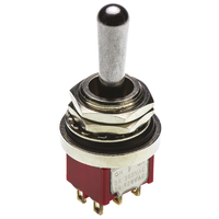 Rs Pro 394437 Toggle Switch, Panel Mount, On-Off-On, Dpdt, Solder Terminal, 120 ac/dc, 28V ac/dc