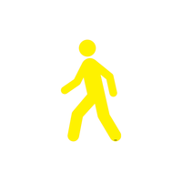 Rs Pro 2267872 Pvc Floor Sticker Pedestrians Sign With Pictogram Only Text, 800 X 450mm