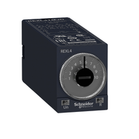 Schneider Electric REXL4TMBD Harmony, Miniature Plug in Timing Relay, 5A, 4Co, 0.1S..100H, on Delay, 24V Dc