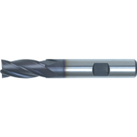 Swisstech SWT1630964A 09, End Mill, Regular, Weldon Flat Shank, 4mm, Cobalt High Speed Steel, Tialn