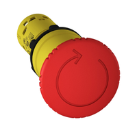 Schneider Electric XB7NS8445 Harmony Xb7, Monolithic Emergency Stop, Plastic, Red Mushroom 40Mm, 22Mm, Latching Turn to Release, 1No+1Nc