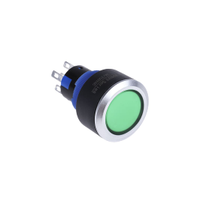 Rs Pro 1758963 Illuminated Push Button Switch, Panel Mount, 22.2mm Cutout, Spdt, Green Led, 250V Ac, IP65