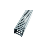 Rs Pro 1369168 Open Slot, W37.5 Mm X D75mm, L2m, Halogen Free PC/ABS - Rs Pro Grey Slotted Panel Trunking