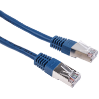 Rs Pro 411306 Cat6 Male RJ45 to Male RJ45 Ethernet Cable, S/FTP, Blue Pvc Sheath, 10m