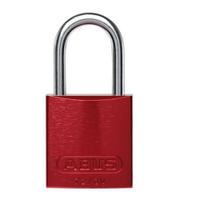 Panduit PSL-12 Compact Aluminum Body Padlock, 1.00" Shackle, Red
