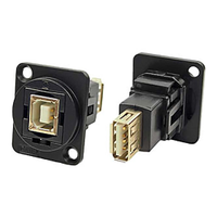 Rs Pro 2035573 Rs Pro Straight, Panel Mount, Socket to Socket Type B to a 2.0 Feedthrough Usb Connector
