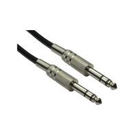 Rs Pro 1924466 Male 6.35mm Stereo Jack to Male 6.35mm Stereo Jack Aux Cable, Black, 3m