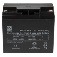 RS PRO 12V T12 Sealed Lead Acid Battery, 20Ah