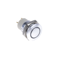 Rs Pro 1759631 Illuminated Push Button Switch, Latching, Panel Mount, 16mm Cutout, Spst, Green Led, 36V Dc, IP67