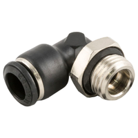 Rs Pro 2312675 Nickel Plated Brass Male Pneumatic Elbow Threaded-to-Tube Adapter, 1/2 Bsp Male 20mm Threaded, Tube