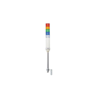 Schneider Electric XVC6B55S Harmony XVC6 Series Red/Green/Amber/Blue/Clear Buzzer Signal Tower, 5 Lights, 24 V ac/dc, Tube Mount