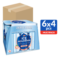 F&n Ice Mountain Sparkling Can Water Peach 24 X 325ml (ctn)