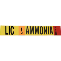 Brady 90412 Ammonia High Pipe Markers 2.5" Dia BLK/OR/RD/YEL