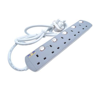 Ums 8513N-2Y Extension Socket With Wire and Neon 5G Grey