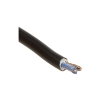 Rs Pro 7756062 2 Core Power Cable, 0.5 Mm², 100m, Black Pvc Sheath, 2182Y, 3 A, 300 V, 500 V (1 Reel of 100 Metres)