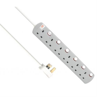 Ums 8613N-2Y Extension Socket With Wire and Neon 6G 250V 13A