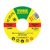 York YRK2305380K A30RBF Flat Cutting Disc Type 41 300X3X22.23MM