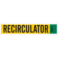 Brady 90346 Ammonia (iiar) Component Marker Legend: Recirculator