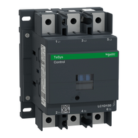 Schneider Electric LC1D1506M7 Contactor, Tesys Deca, 3P(3NO), AC-3/AC-3e, <=440V, 150A, 220V Ac 50/60Hz Coil, lugs/bars Terminals