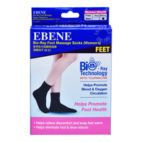 Ebene Bio Ray Women Food Massage Socks Black 1 Per Pack 1 Per Pack