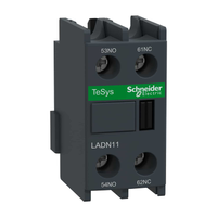 Schneider Electric LADN11 Auxiliary Contact Block, Tesys Deca, 1NO+1NC, Front Mounting, Screw Clamp Terminals