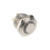 Rs Pro 1759525 Illuminated Push Button Switch, Momentary, Panel Mount, 16mm Cutout, Spst, Blue Led, 36V Dc, IP67
